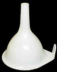 mini funnel, white funnel